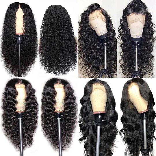 Virgin Hair Wigs Transparent Lace 150 Density 12 Deep Wave 13x6